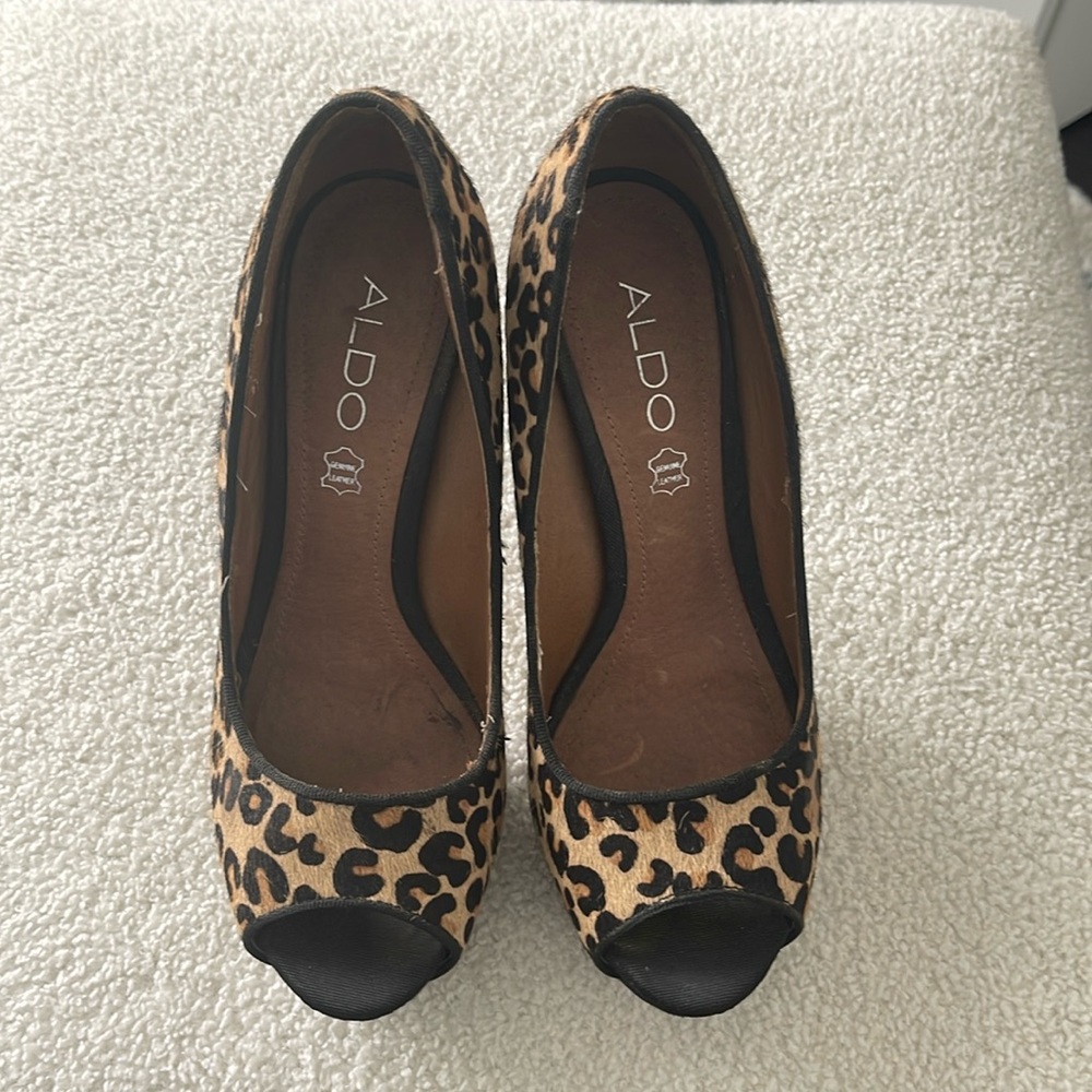 Aldo high heels shoes open toe.  Size 6